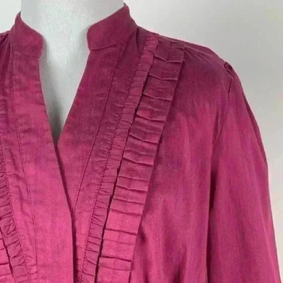 Worthington stretch womens top M button down long - Picture 4 of 9